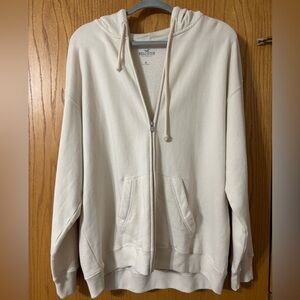 Hollister Off-White Casual Hoodie